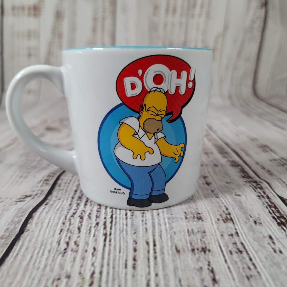 The Simpson's Homer D'OH! Coffee Cup Mug Rare‎ 14oz - Picture 3 of 6
